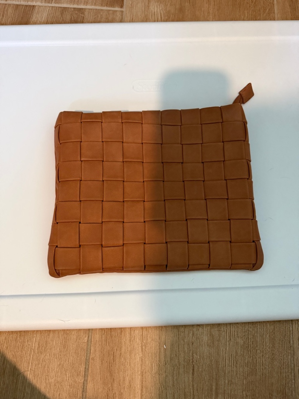 Merona Woven Chestnut Zip Clutch